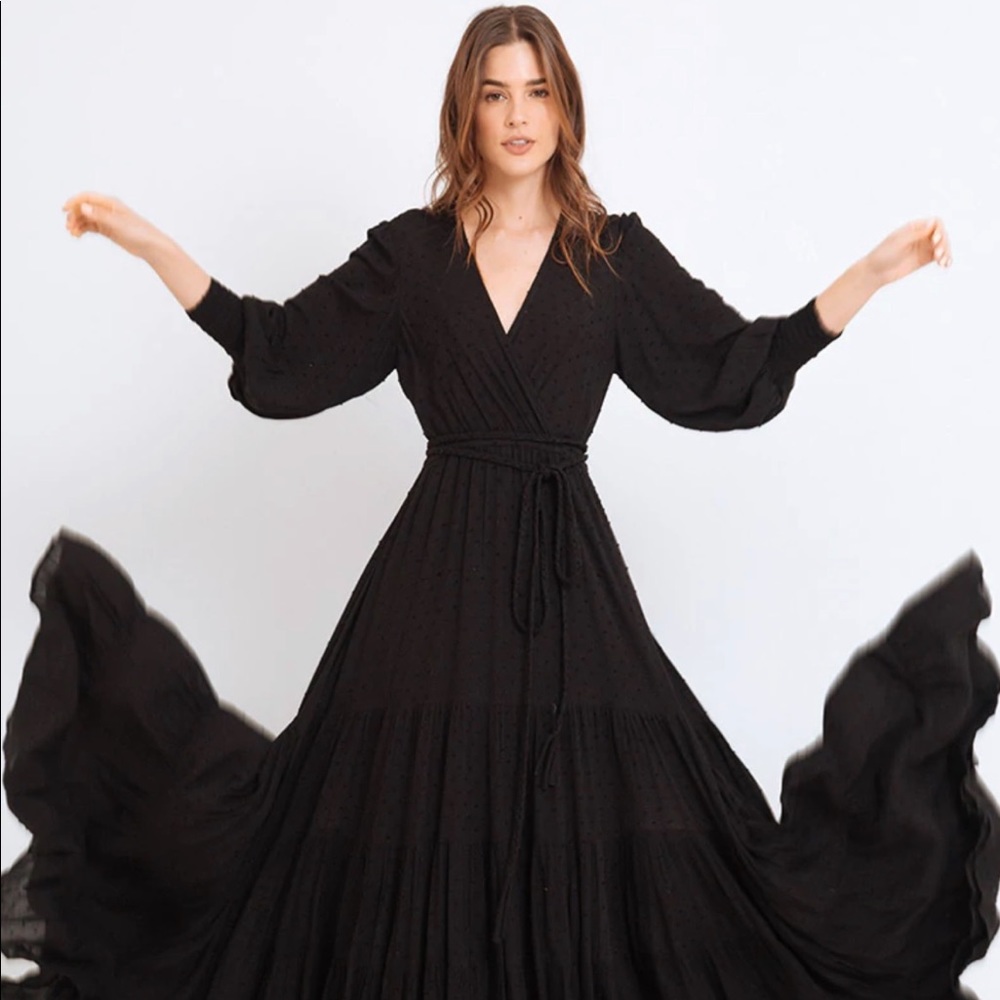 NWT Kleid Eva Maxi in black, size XS
